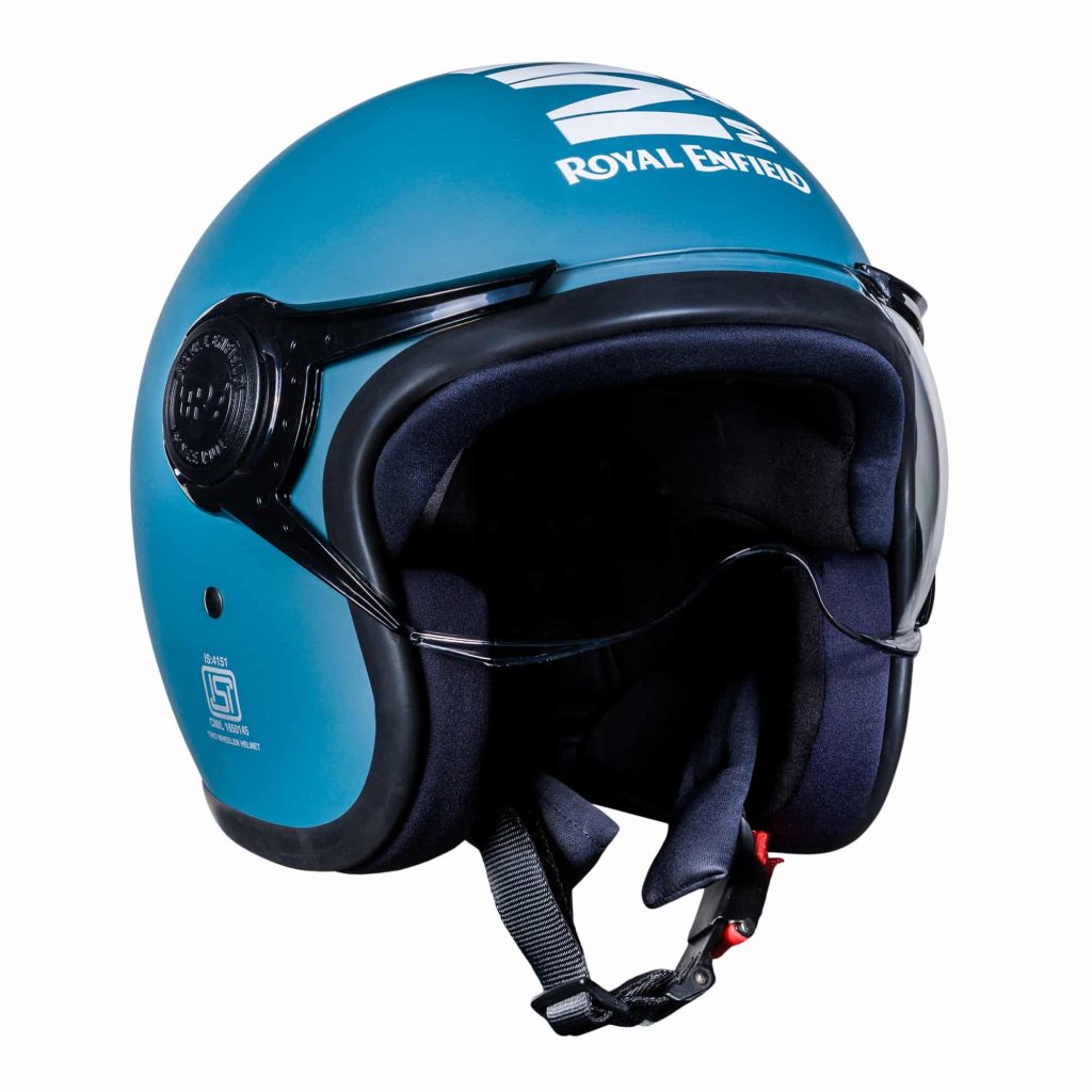 Casco Jet Royal Enfield Spirit Matte Black Red